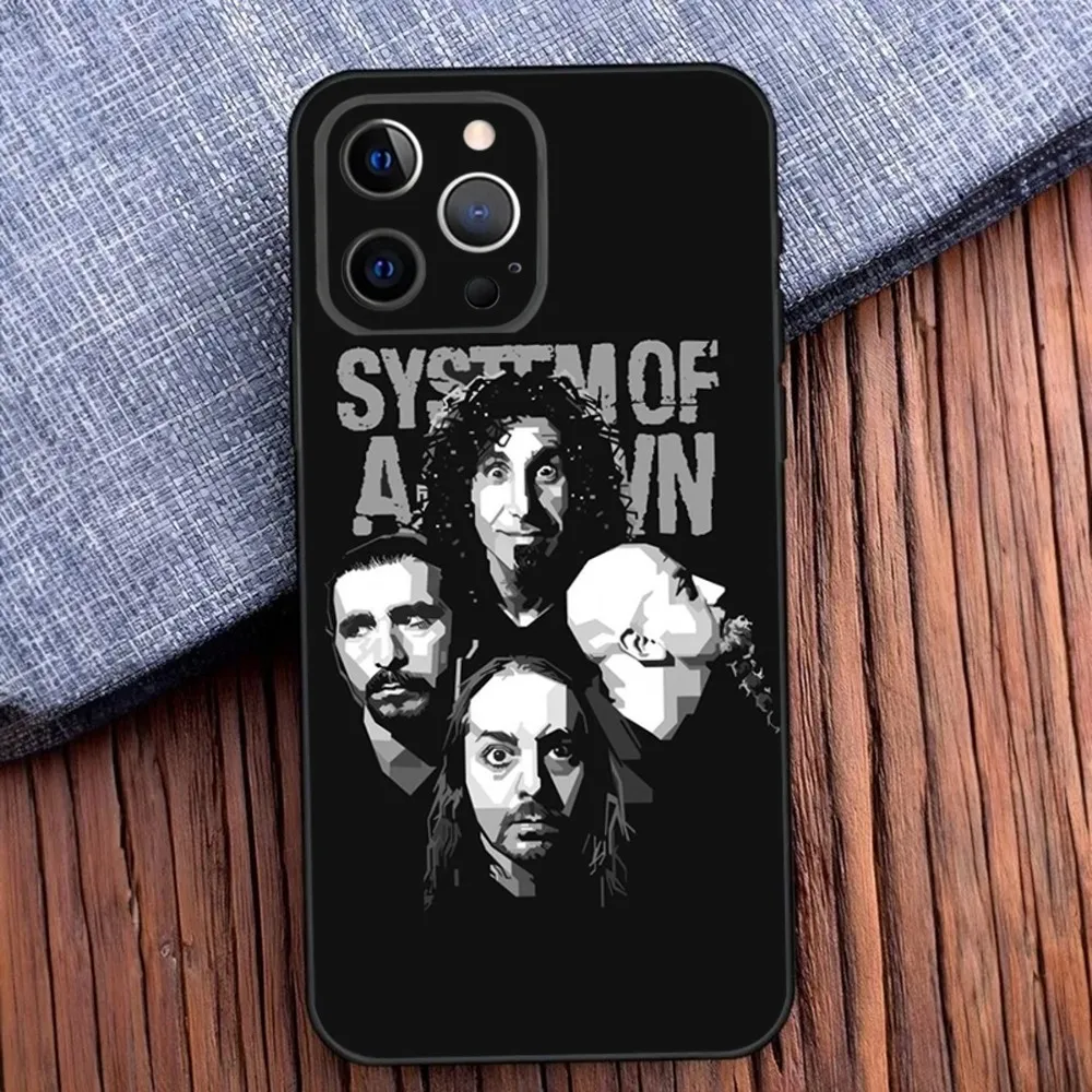 Band S-System of a D-Down Phone Case For iPhone 16,15,14,13,12,11,Pro,X,XS,Max,XR,Plus,Mini Soft Black Cover