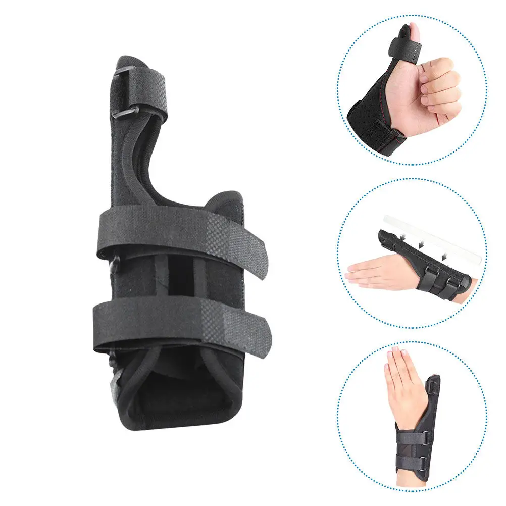 

Reusable Wrist Thumb Brace with Aluminum Splint Adjustable Thumb Stabilizer Protector for Left Hand Trigger Finger Carpal Tunnel