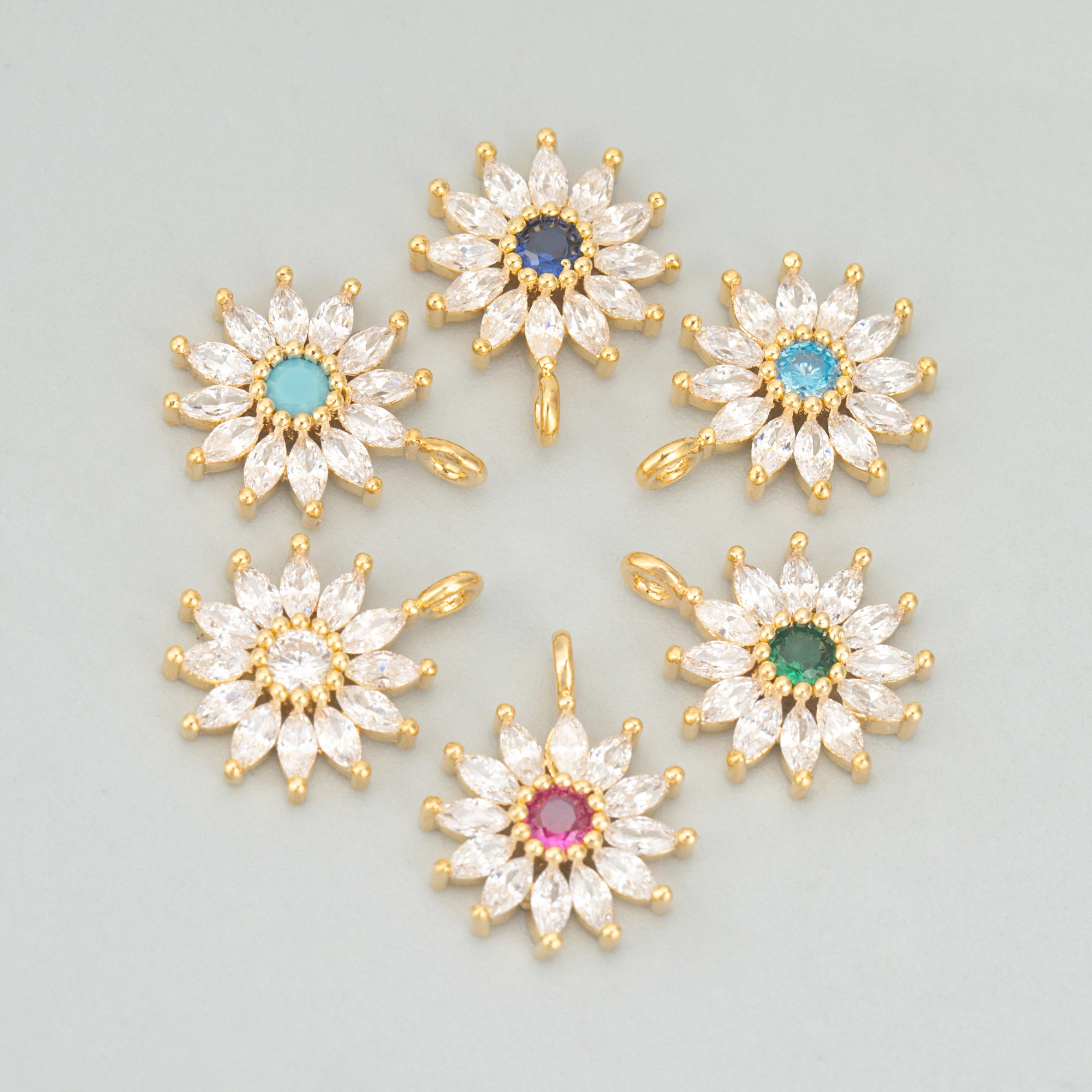 GUFEATHER MF27,jewelry accessories,18k gold rhodium plated,copper,zircons,hand made,charms,jewelry making,diy pendants,4pcs/lot