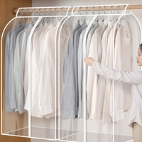 3D PEVA Clothes Dust Cover Clothes Storage Wardrobe Suit Case Cover Home Organizer Bags Dress Suits Garment Hanging Bags