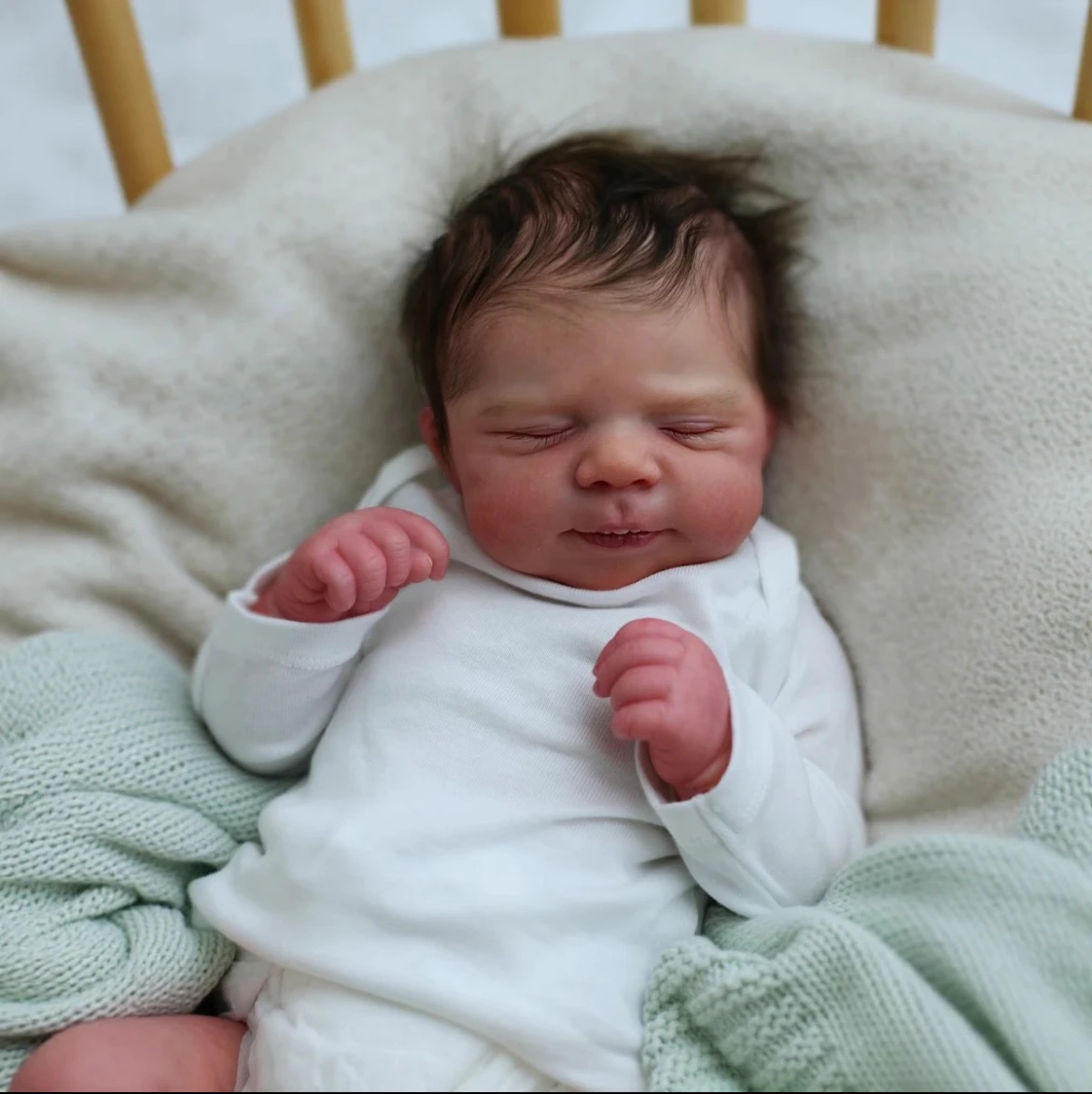 19-calowa realistyczna lalka Reborn Pascale z ultramiękkim ciałem i magnetycznym smoczkiem Realistyczne, ręcznie wykonane rzęsy