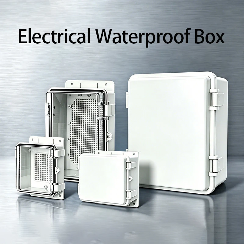 IP66 Waterproof Transparent Cover Enclosure Junction Box ABS Plastic Outdoor Power Distribution Box Electronic Instrument Case