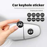 8pcs Car Door Keyhole Cover Sticker Universal Lock Core Decal For Hyundai I30 I20 IX35 I40 Tucson Getz Veloster Kona Elantra