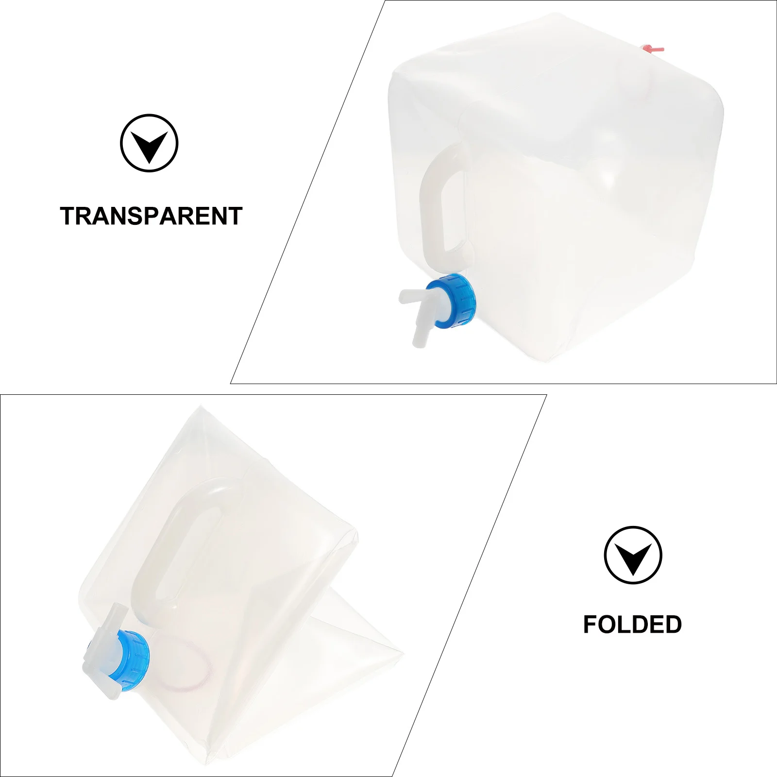 

Foldable Water Storage Pouch with Wide Mouth Portable Handle for Outdoor Sports Saltwater Freshwater Use Water Bag