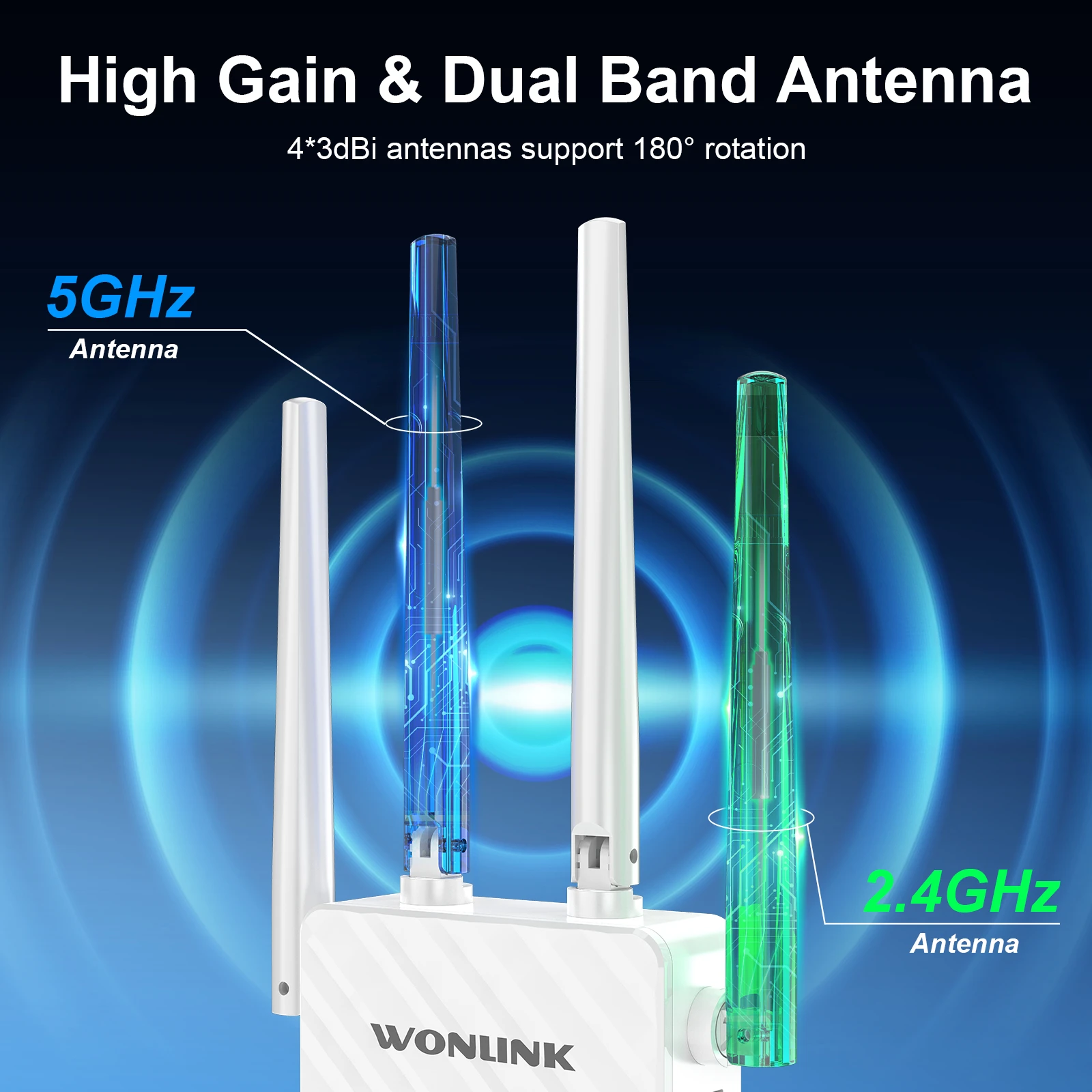 COMFAST 2.4/5Ghz Dual Band 1200M WiFi Amplificatore Ripetitore di Segnale Internet Ripetitore Wi-Fi Range Extender Antenna Per Ripetidor domestico