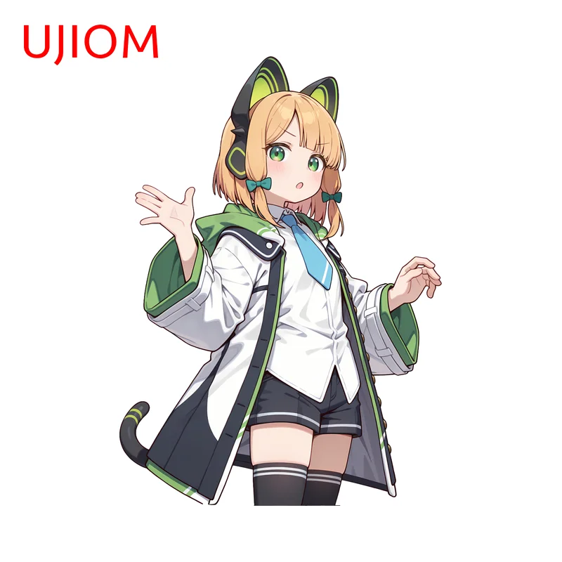 UJIOM Blue Archive Saiba Midori Funny Wall Sticker Trendy Popular Personality Decal High Quality Sunscreen D Game Room Decor