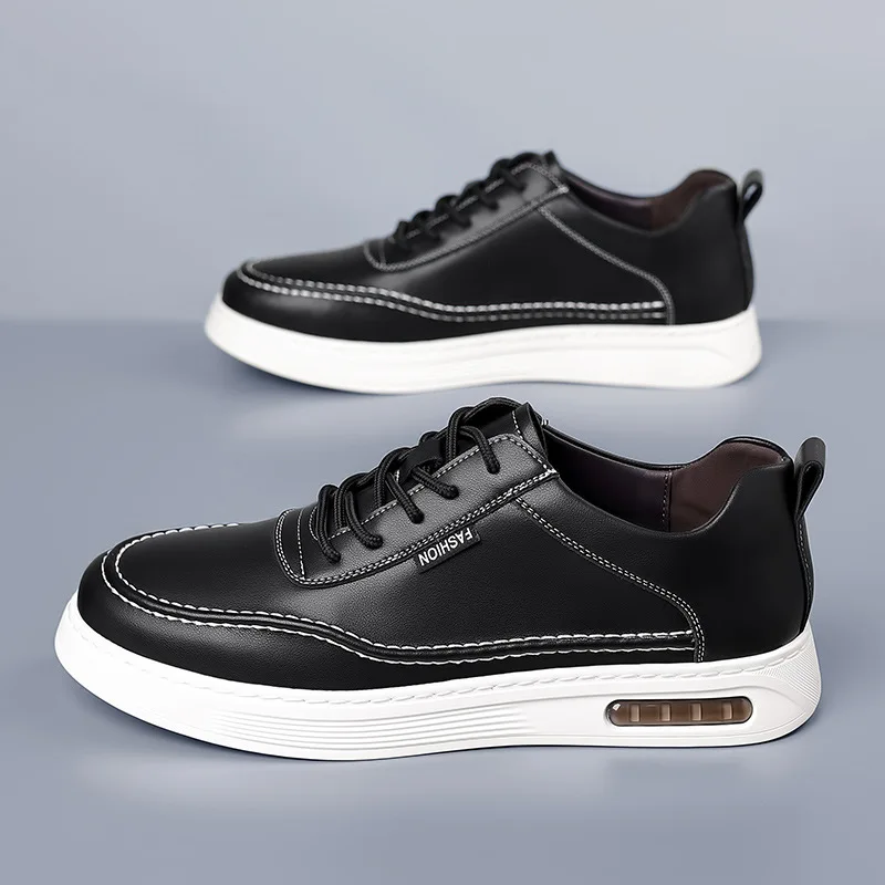 Trendy Brand Genuine Leather Casual Shoes for Men Platform Oxford Mens Sneakers High-quality Man Work Shoes Zapatillas De Hombre