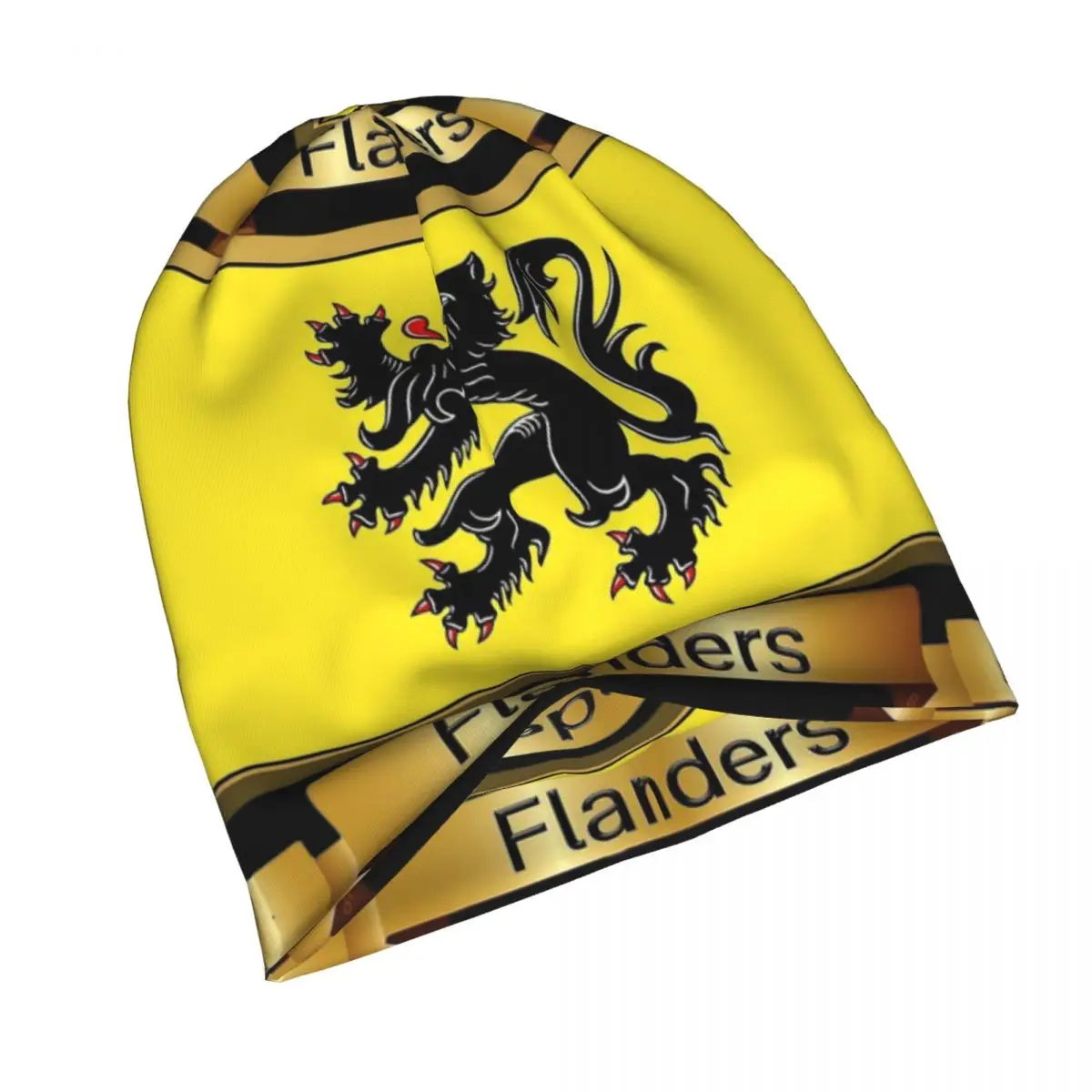 3D Color printing Knitted Hat For Men And Women, Tour Of Flanders Flag Ronde Gift Unisex winter Warm Brimless Urinal Hat