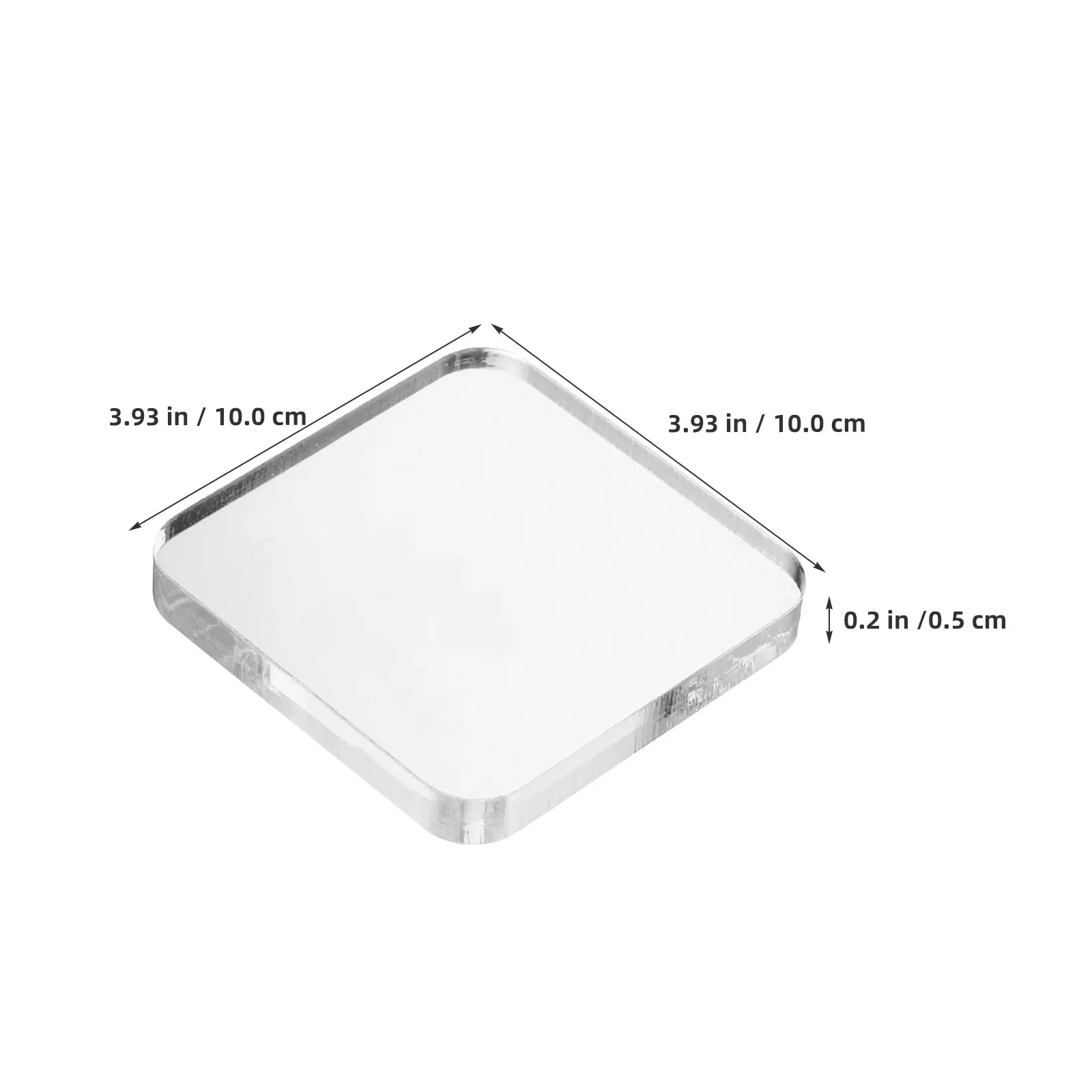 5Pcs Acrylic Transparent Stamp Blocks 10Cm Kids Essential Scrapbooking DIY Clear Craft Making Stamping Tools Ornament Blanks