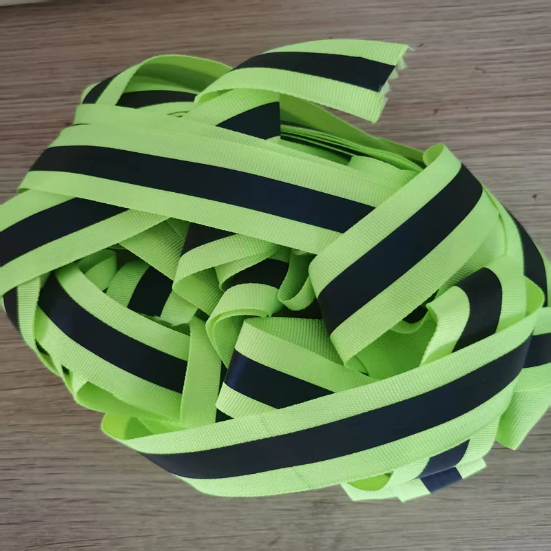 10Yards Fluorescent Webbing Reflective Strips Luminous Rope Colorful Ribbon DIY Sewing Clothing Pants Material Accessories