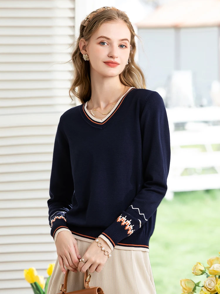 I BELIEVE YOU Sweater for Women Fashion 2022 Autumn/winter Gentle Knitted Vneck Long Sleeve Pullover Tops Y2k Clothes 2224124578