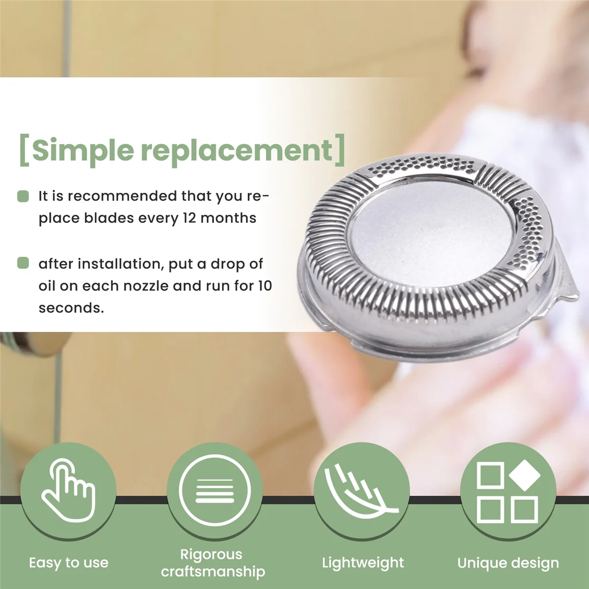 شفرة HQ8 لرؤوس بديلة Philips Norelco Aquatec HQ8 المتوافقة مع شفرات الحلاقة مثل PT720 AT880 AT810 إلخ