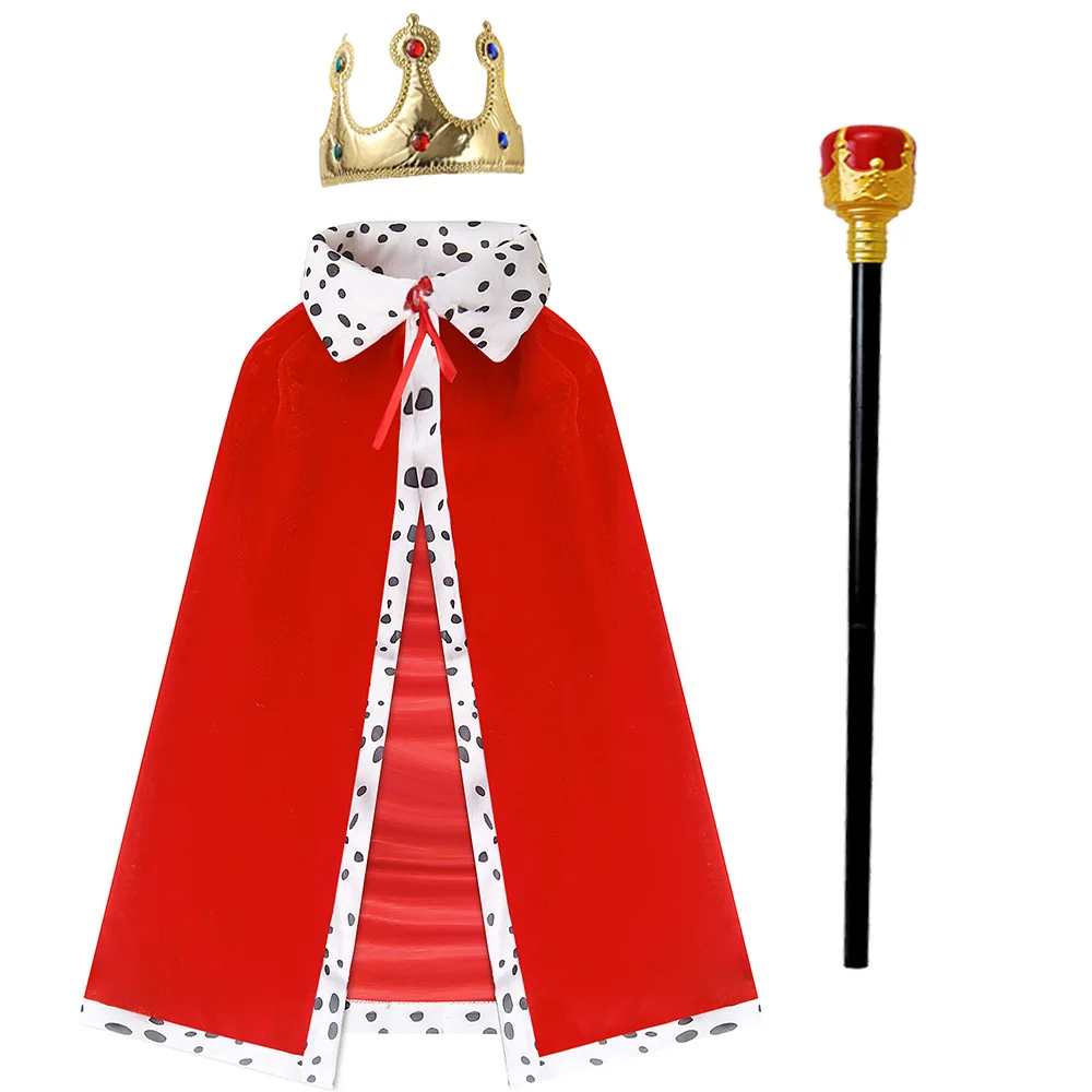 Loween King Túnica para adultos Príncipe Princ Manto Festival Baile de máscaras Disfraz de actuación Día del niño Príncipe Princ O...