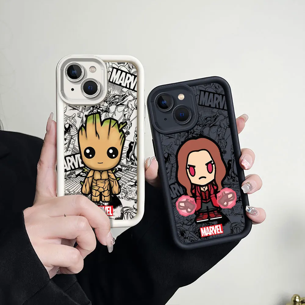 Cartoon Marvel Groot SpiderMan Case For Infinix Note Hot 40 30 Pro Vip 40I 30I 12G96 20 Play Tecno Camon Spark 10 20 Pro Cover