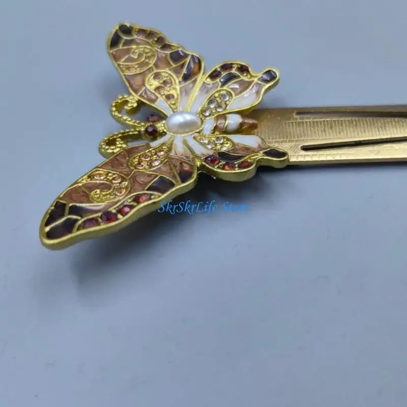 E65E Antique Butterfly Bookmarks Alloy Bookmarks Novel Page Holder Clip For Book Lover Students Teachers Reading Gift