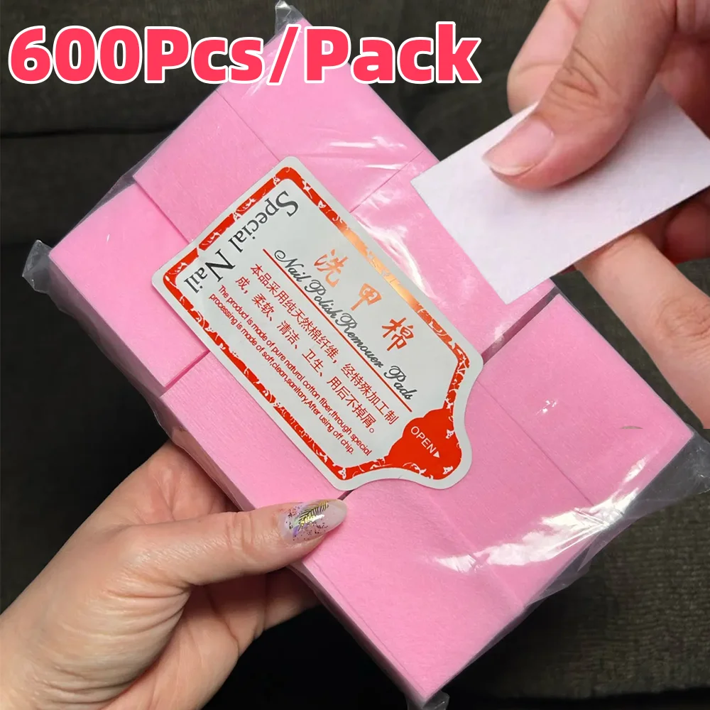600 ชิ้น/แพ็คเล็บผ้าฝ้ายRemoverเจลทําความสะอาดเล็บผ้ากันเปื้อนLintฟรีUVเจลทําความสะอาดผ้าเช็ดทําความสะอาดเล็บทําความสะอาดกระดาษแผ่น * &