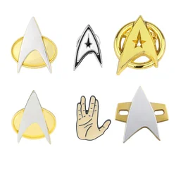 Command Badge Star Costume Trek Accessory Science Engineering Medical Starfleet Pins Metal Brooch Halloween Party Props