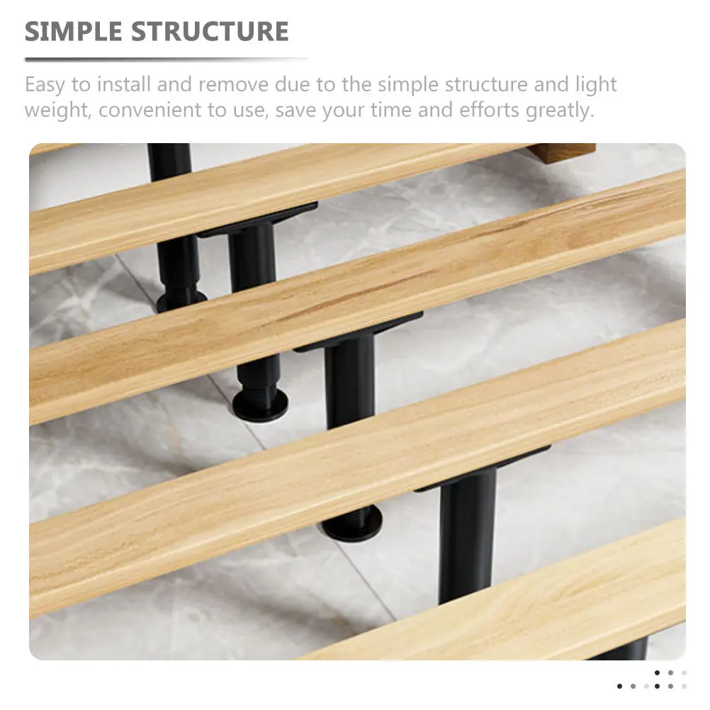 2Pcs Bed Frame Support Legs Heavy Duty Adjustable Bed Feet Replacement for King Queen Full Twin Beds Strong Load Bearing Floor