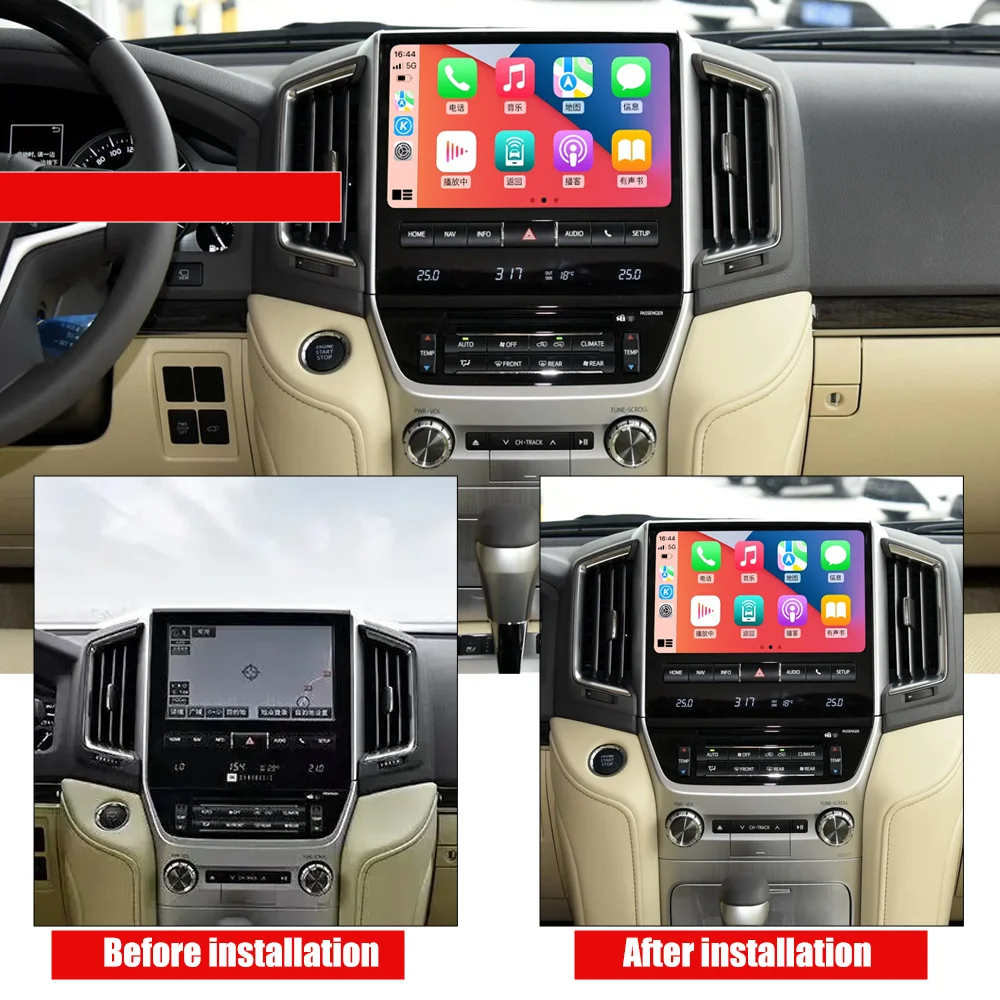10Inch NEW Upgrade Android13 Car Radio For Toyota Land Cruiser LC200 2008-2021 Wireless CarPlay GPS BT 5.0 Video Player HeadUnit