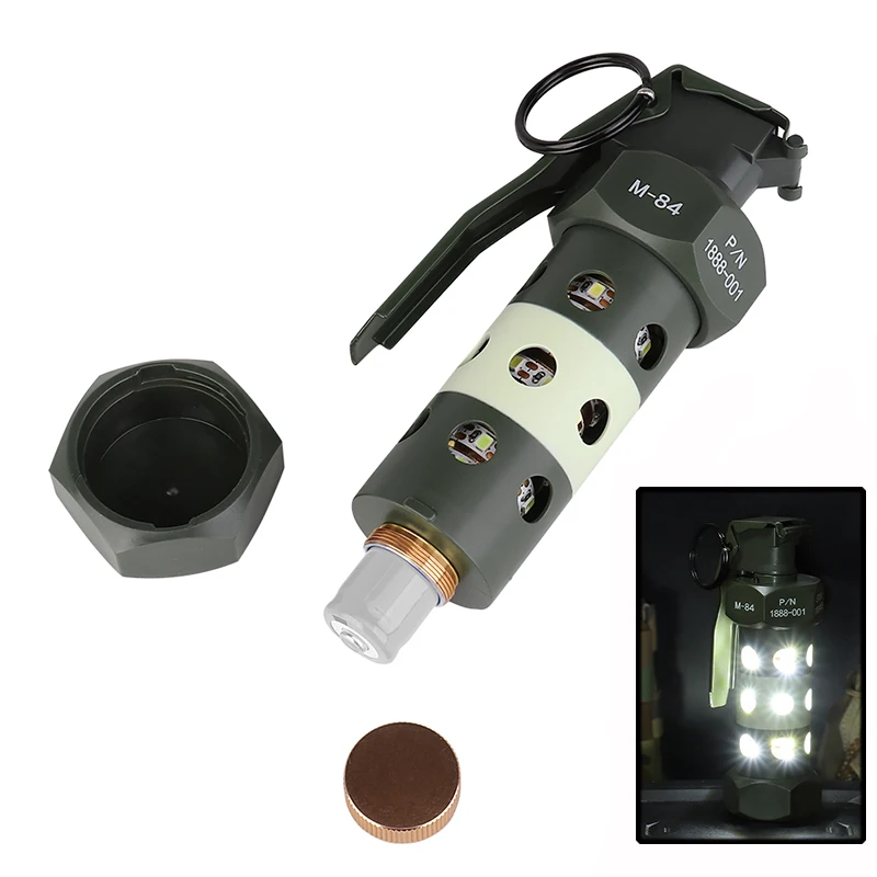 M84 Grenade Dummy Models Survival LED Lamp, Emergency Light, Camping, Climbing, Fishing, Tactical, Hunting, Outdoor