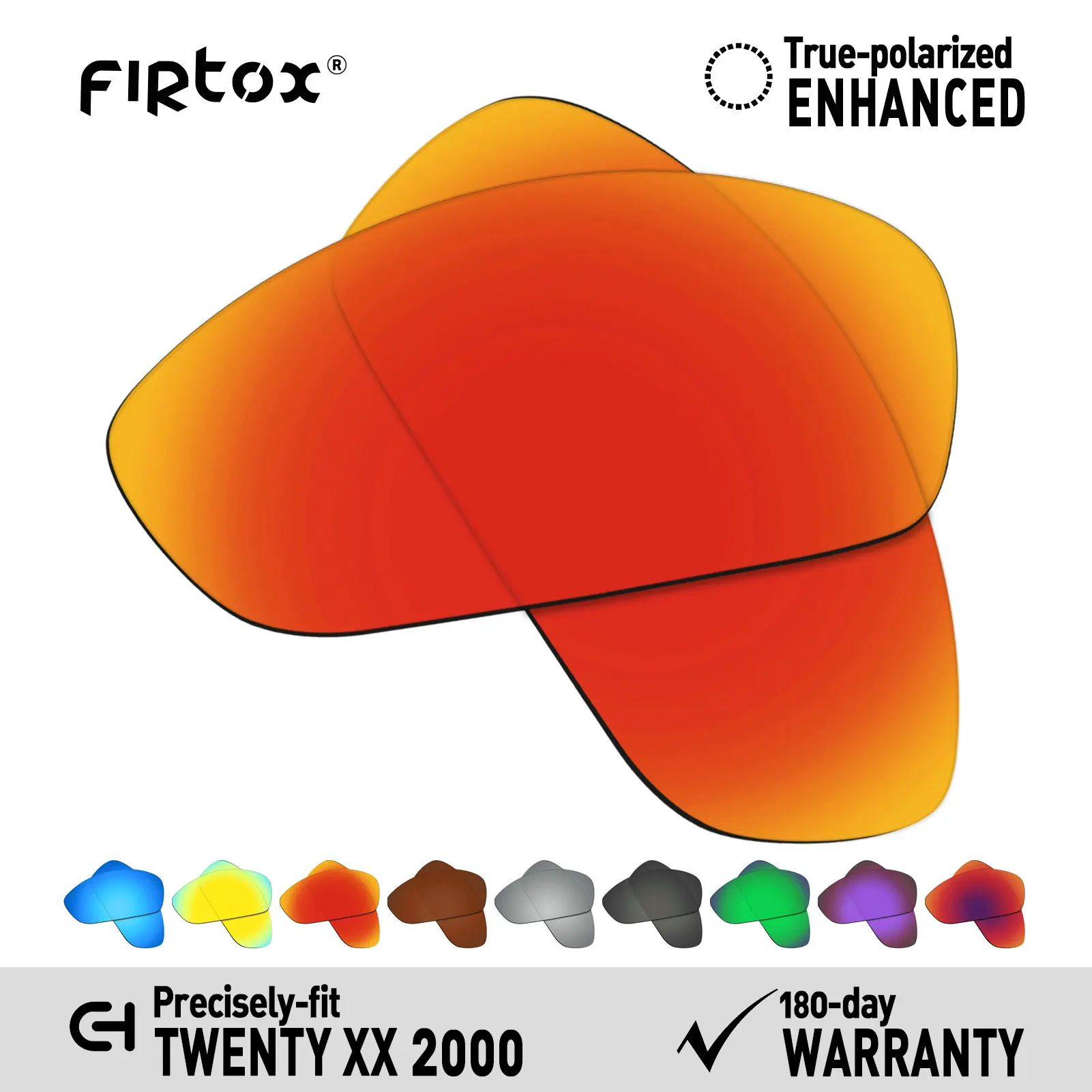 

Firtox True UV400 Polarized Lenses Replacement for Oakley Twenty XX 2000 Sunglasses (Lens Only) - Multiple Colors