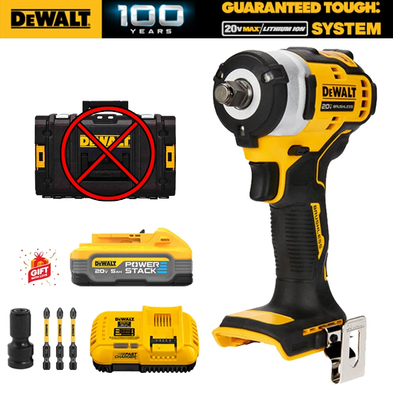 

DEWALT DCF911 Impact Wrench 20V Lithium Battery High Torque 380 N.m Brushless Motor Cordless Rechargeable Wrench DCB118 DCB1104