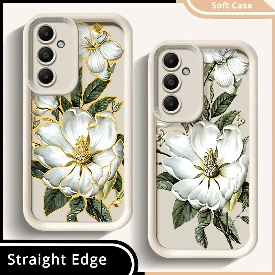 Cartoon Blooming Blossoms Phone Cover Case for Samsung Galaxy A53 A54 A15 A16 A26 A32 A23 A56 A35 A36 A51 A73 A34 A12 A13 A71