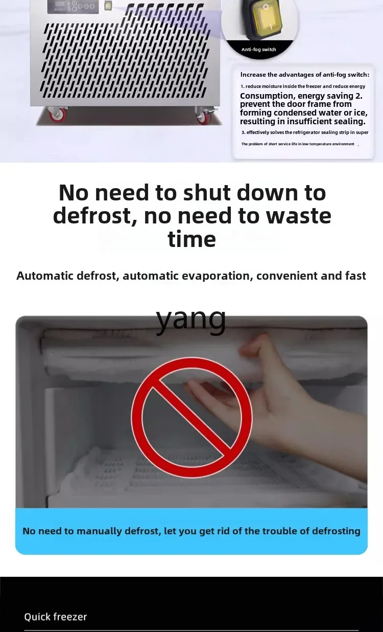 Lh commercial air-cooled low temperature freezing cabinet sea cucumber buns dumplings plug cabinet