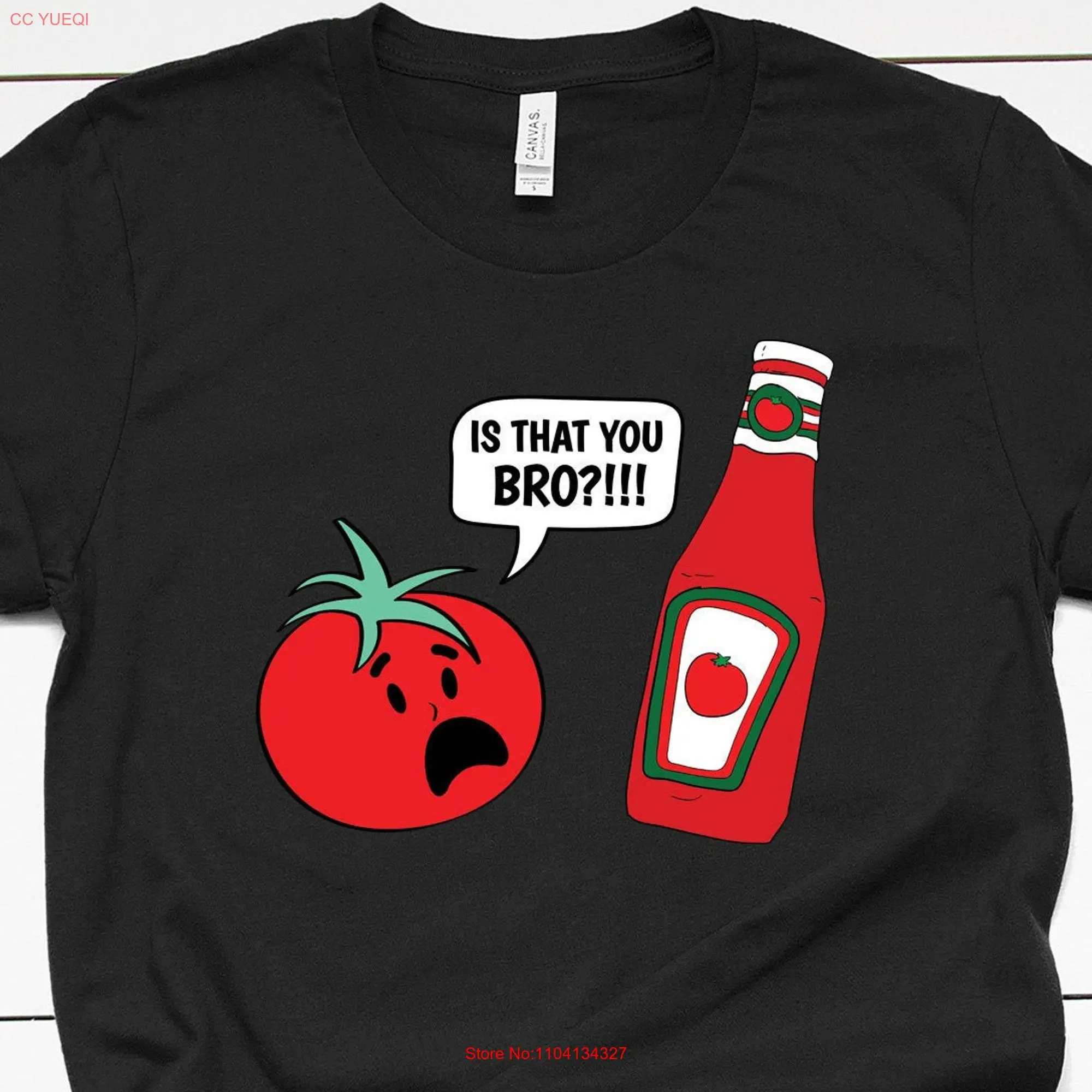 Funny Is that You Bro Ketchup and Tomato Joke Kids T shirt long or short sleeves