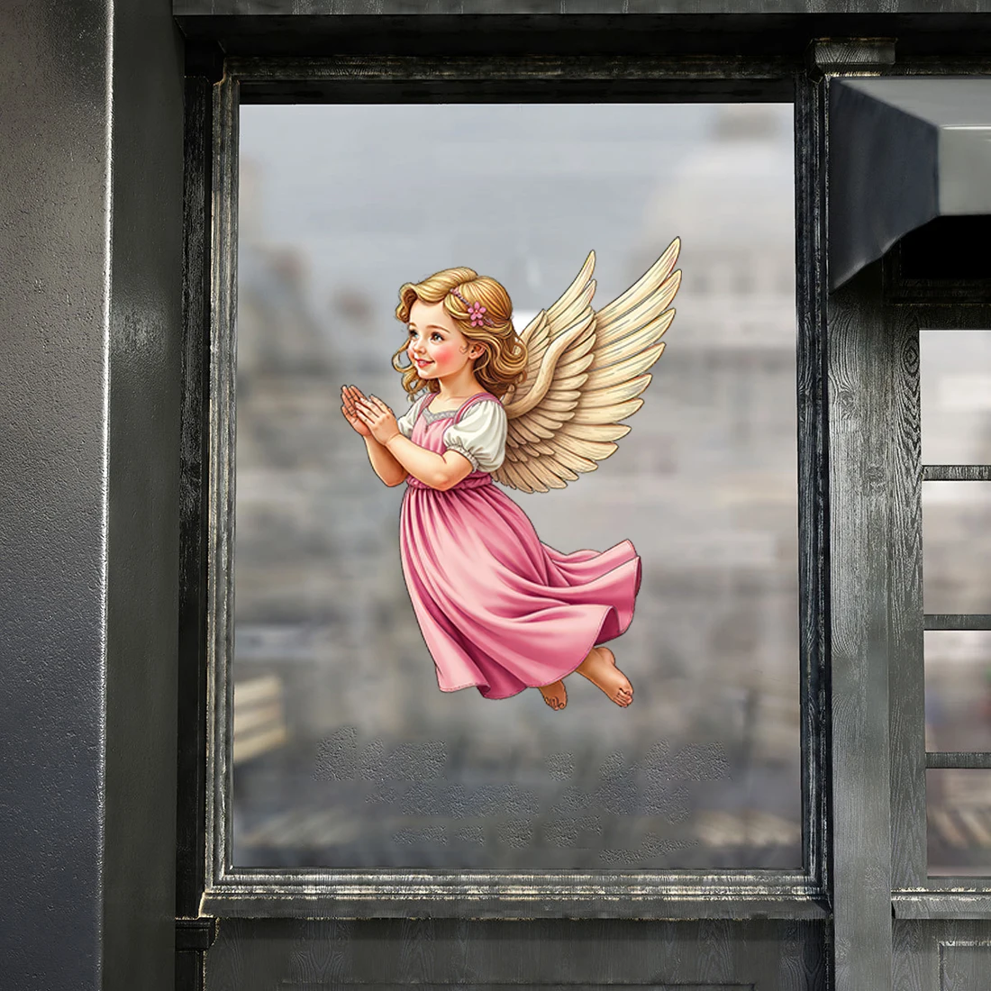 Three Ratels QO28 Cute little angel cartoon wall stickers for home decoration  waterproof computer stickers car body decals