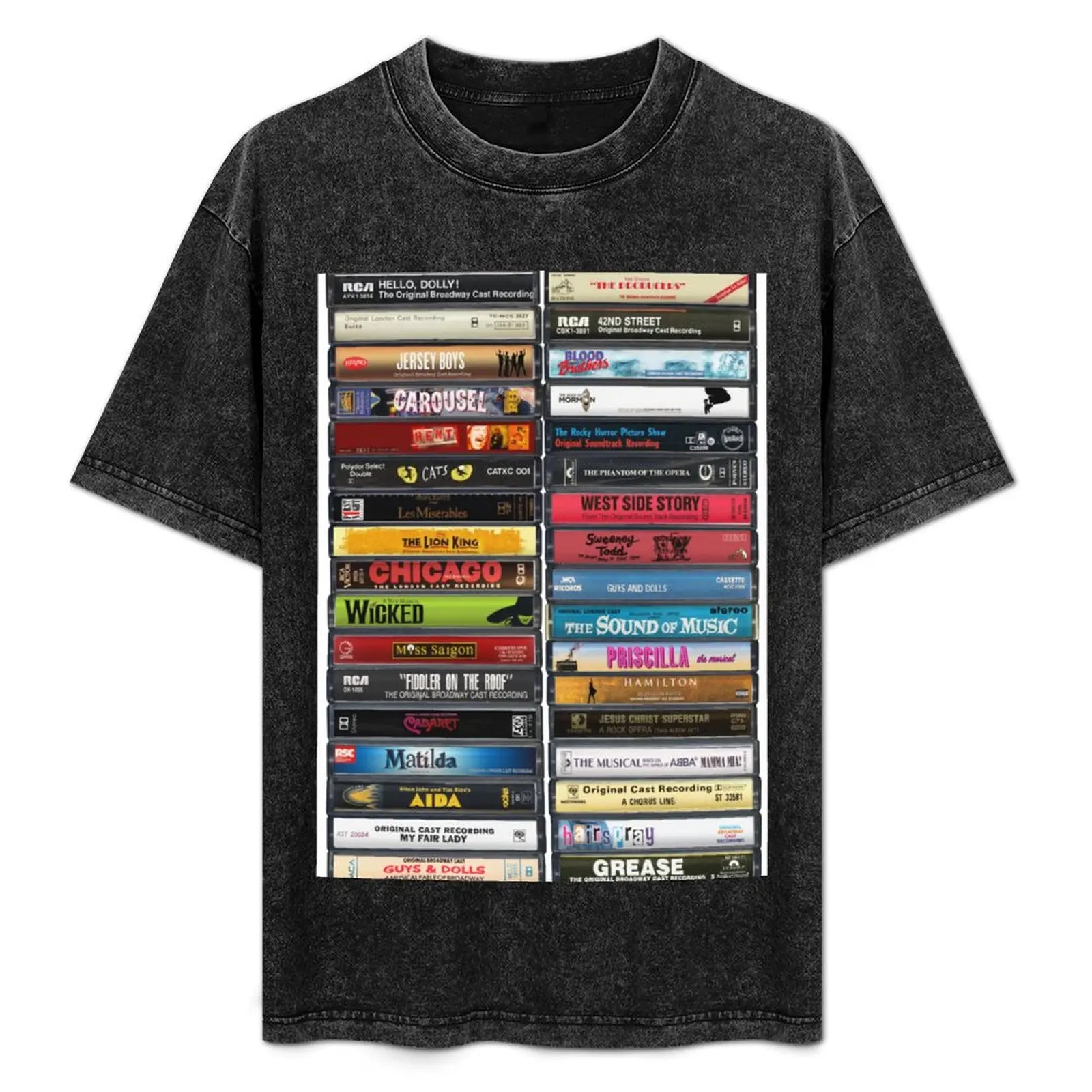 

Musicals Cassette Print - Greatest Musicals of all time T-Shirt Sweat Absorbing Sports Tee Shirt