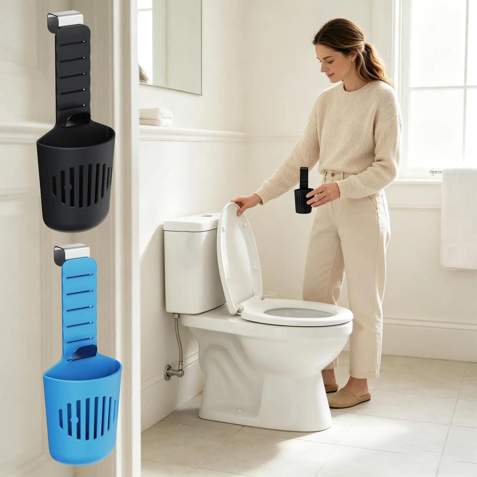 Toilet Tank Tablet Holder Large Capacity Adjustable Bracket Tank Cleaning Tablet Holder For Inside Daily Bathroom Household