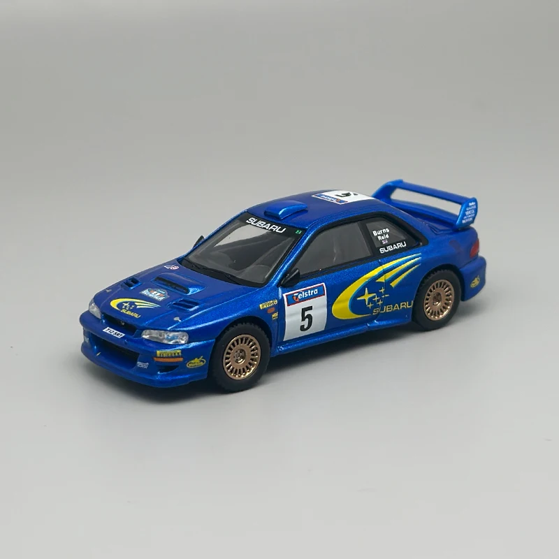 MINIGT 986 سوبارو امبريزا WRC99 1999 فائز رالي أستراليا # 5 نموذج سيارة من سبيكة معدنية زرقاء حصرية من أستراليا مقاس 1:64 #3
