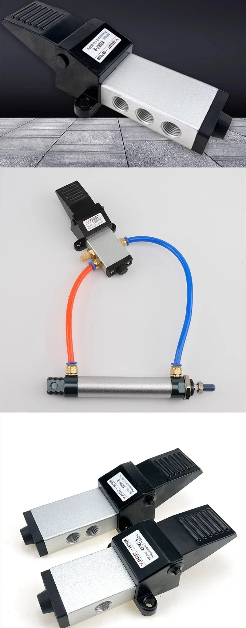 Magnetventil ‌K25R7-8 5/2 Foot Pedal Valve - Pneumatic Foot Switch for Air Cylinder Control in Industrial Machinery & Automation Pneumatik — Detail 2
