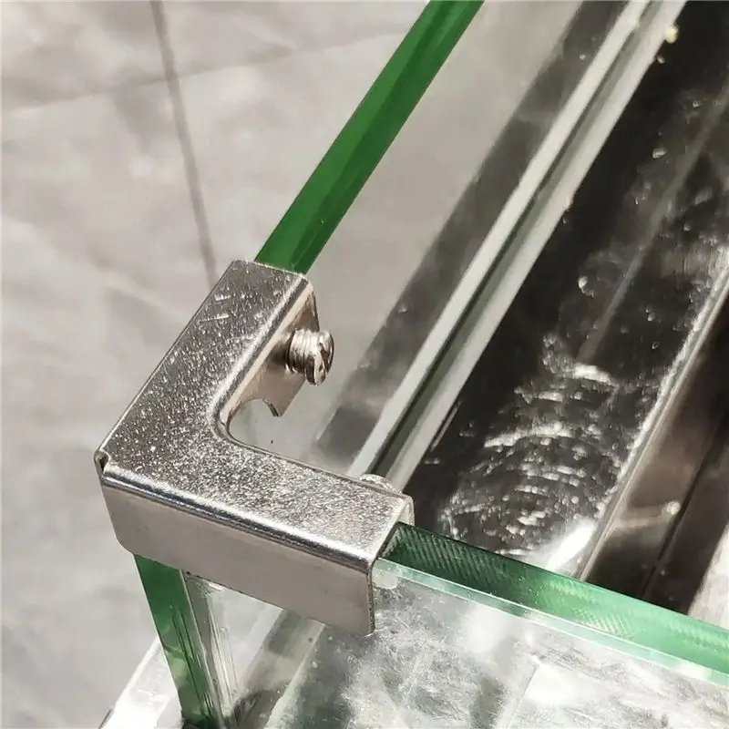 A84X-40Pcs L Type Glass Fixing Clip 2 Way Glass Connectors For 6-10Mm Furniture Hardware Glass Accessories