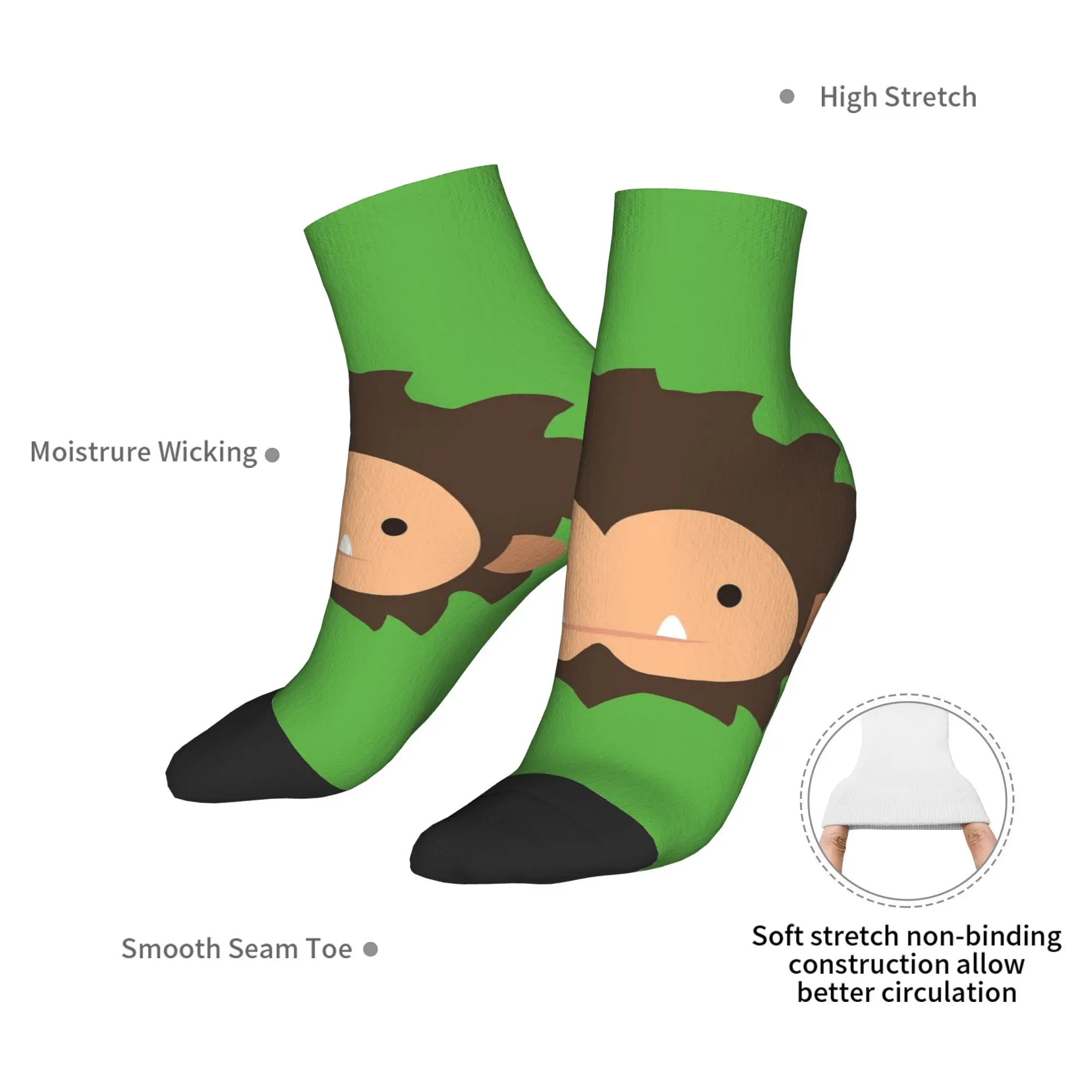 Sneaky Sasquatch Calzini a testa grande Harajuku Calze assorbenti per il sudore Calzini per tutte le stagioni Accessori per regali di Natale unisex