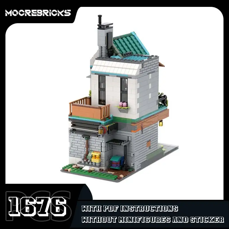 City Architecture House No.10 Landmark MOC Building Blocks Small Particle Assembly Model Brick Kit Puzzle Toys For Children Gift