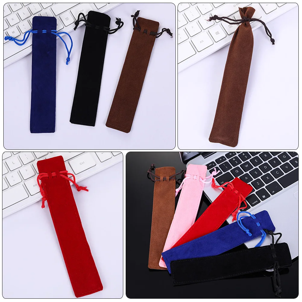 

15Pcs Pen Bag Premium Drawstring Pouch for Single Pen Storage Scratch-Proof Protective Sleeve Portable Gift Packaging