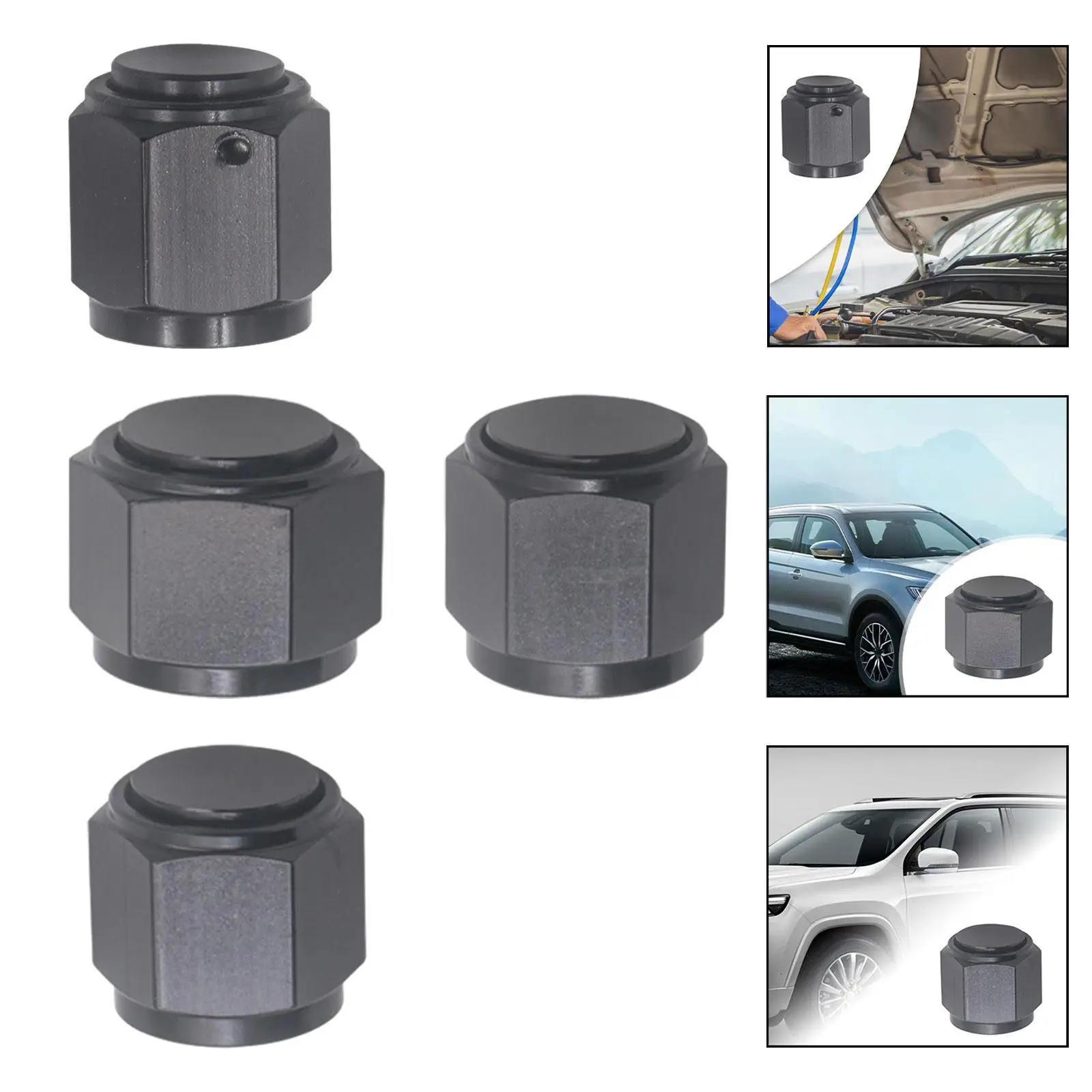 Generic Flare Cap Block Off Fitting Plug Black Fuel Tank Cap Repair Parts