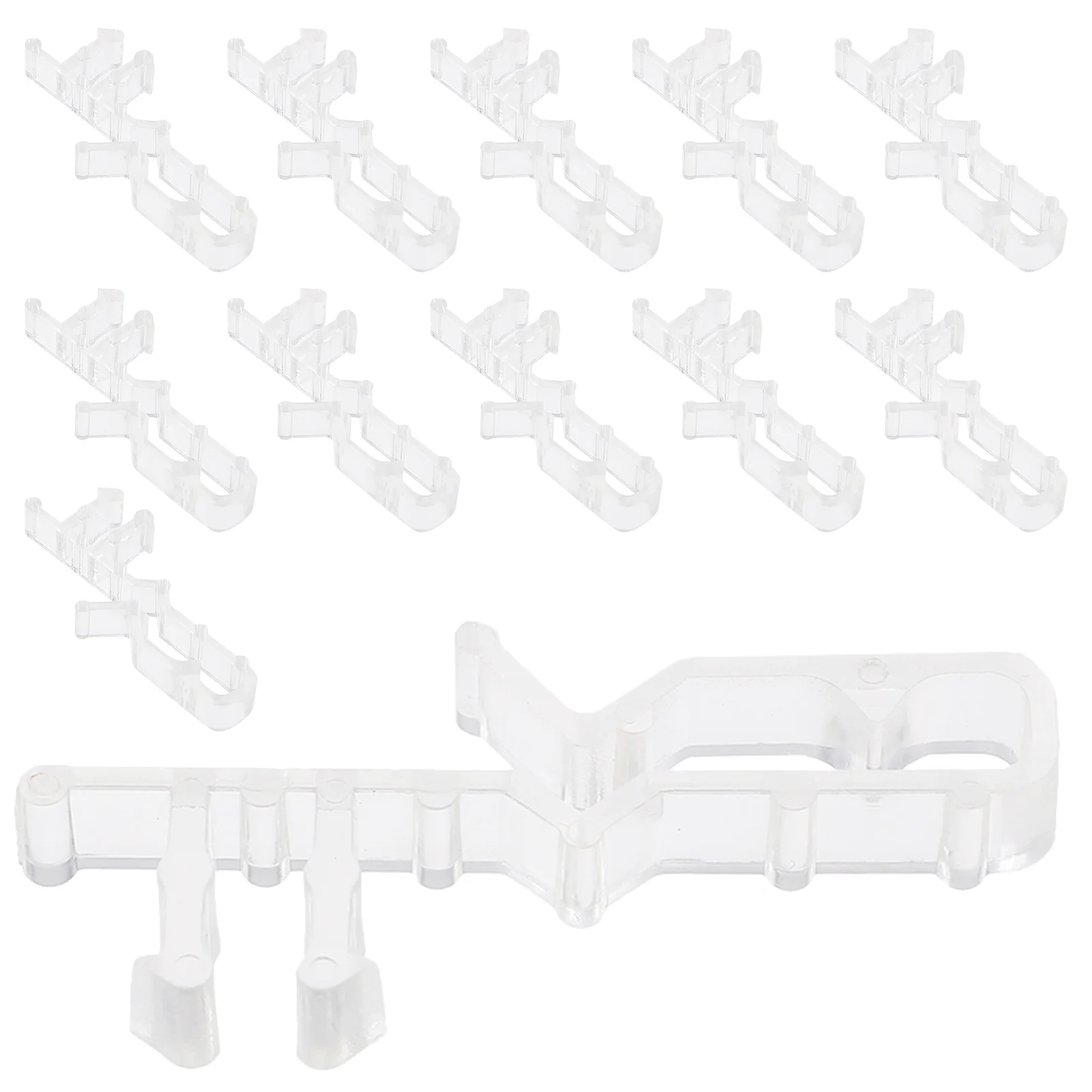

24Pcs Hidden Channel Valance Clips Clear Acrylic for Blinds Window Valances Accessories Secure Hold Valance Clips for Blinds