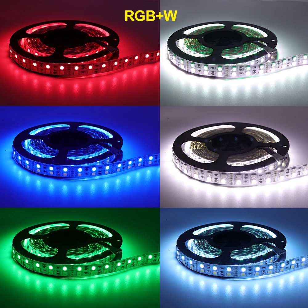 5M 12V 24V 5050 Led Strip Licht Dubbele Rij Ultra Bright 120Leds/M Waterdichte Verlichting decoratie Led Tape Licht Rgbw Rgbww Wit