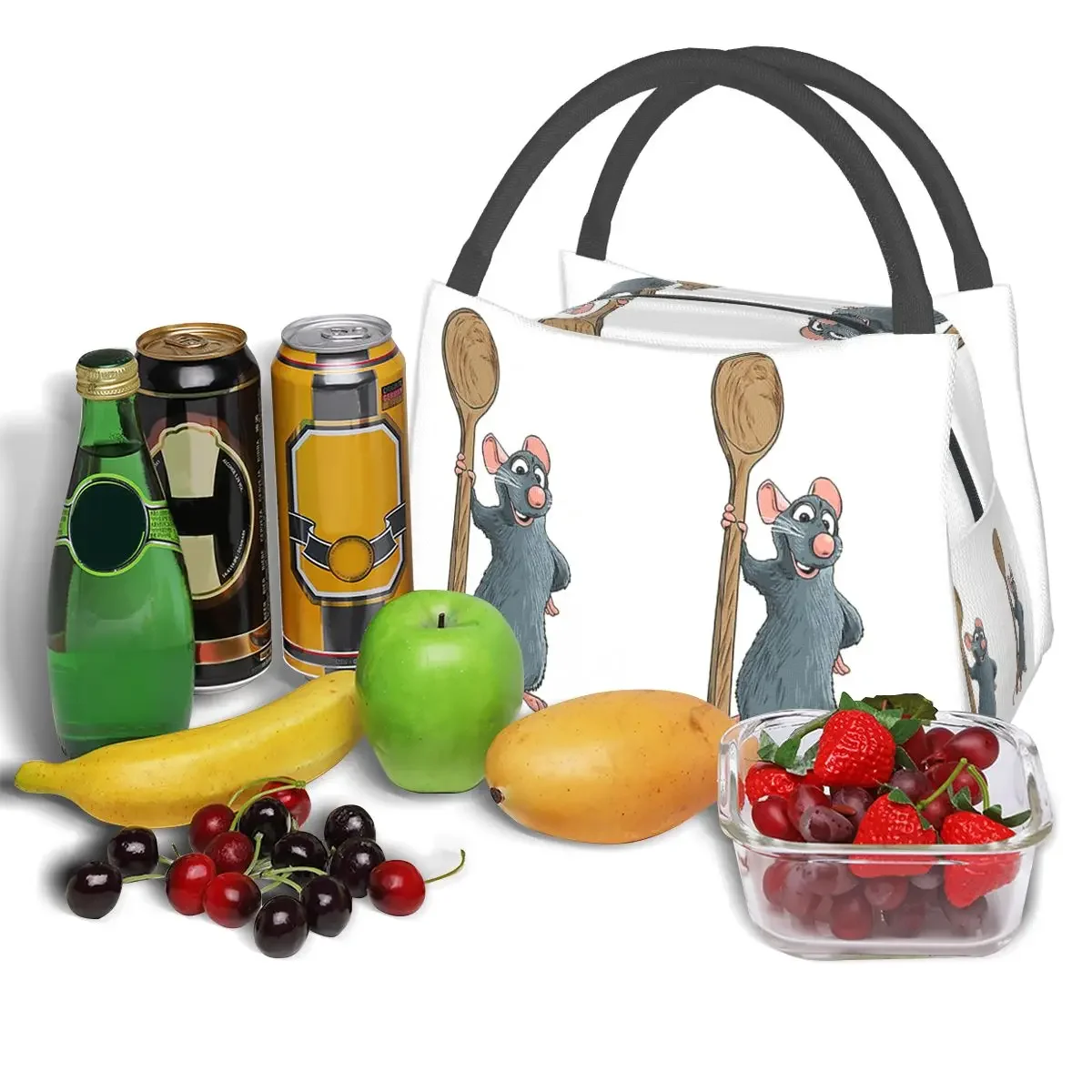 Remy From Ratatouille Lunch Bags Insulated Bento Box Lunch Tote Picnic Bags Cooler Thermal Bag for Woman Children School