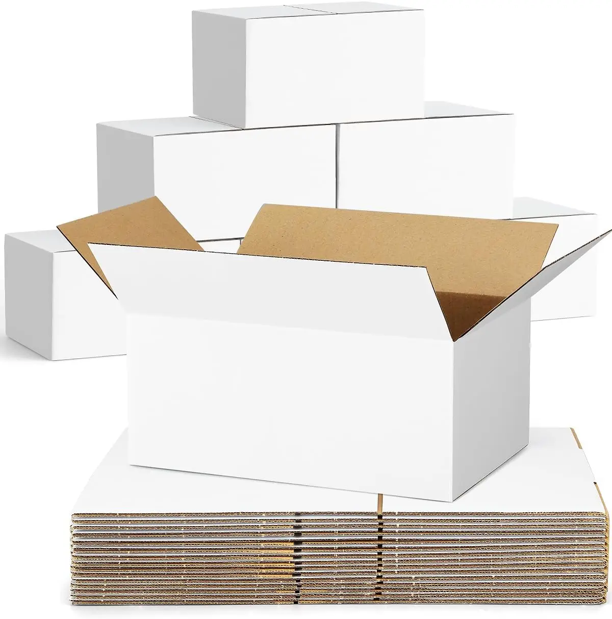 

40 Pack Small Shipping Boxes 10x7x5, Corrugated Cardboard Boxes for Packaging and Mailing