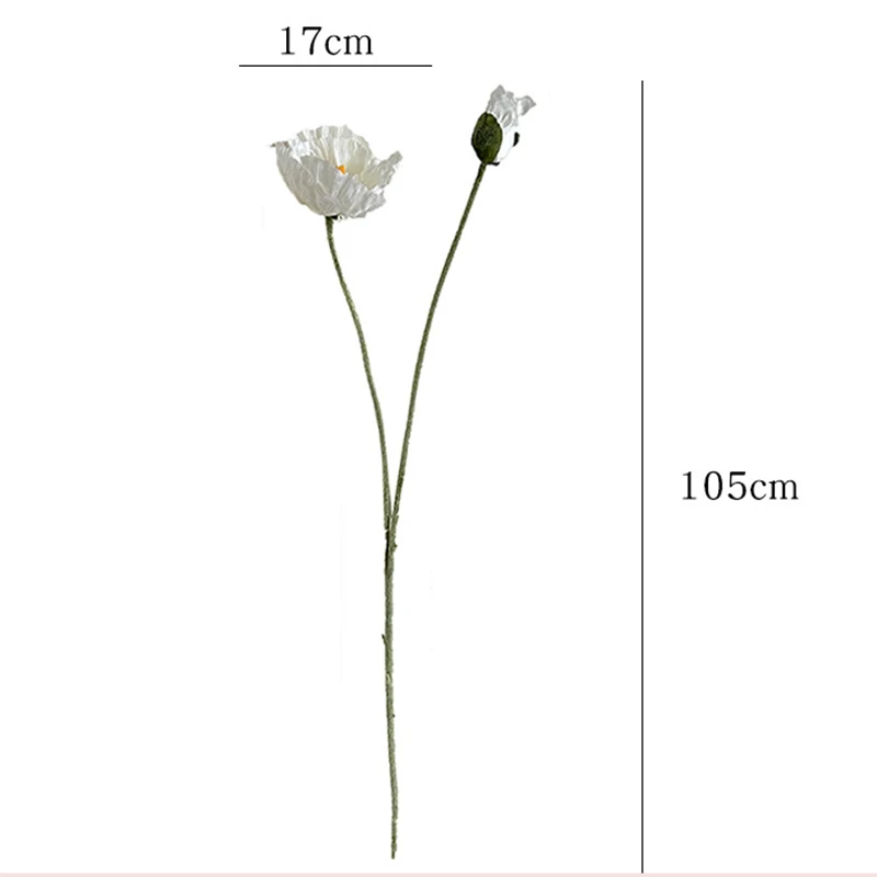 모조 꽃 플로킹 양귀비 꽃 웨딩 장식, 홈 장식 장식품
