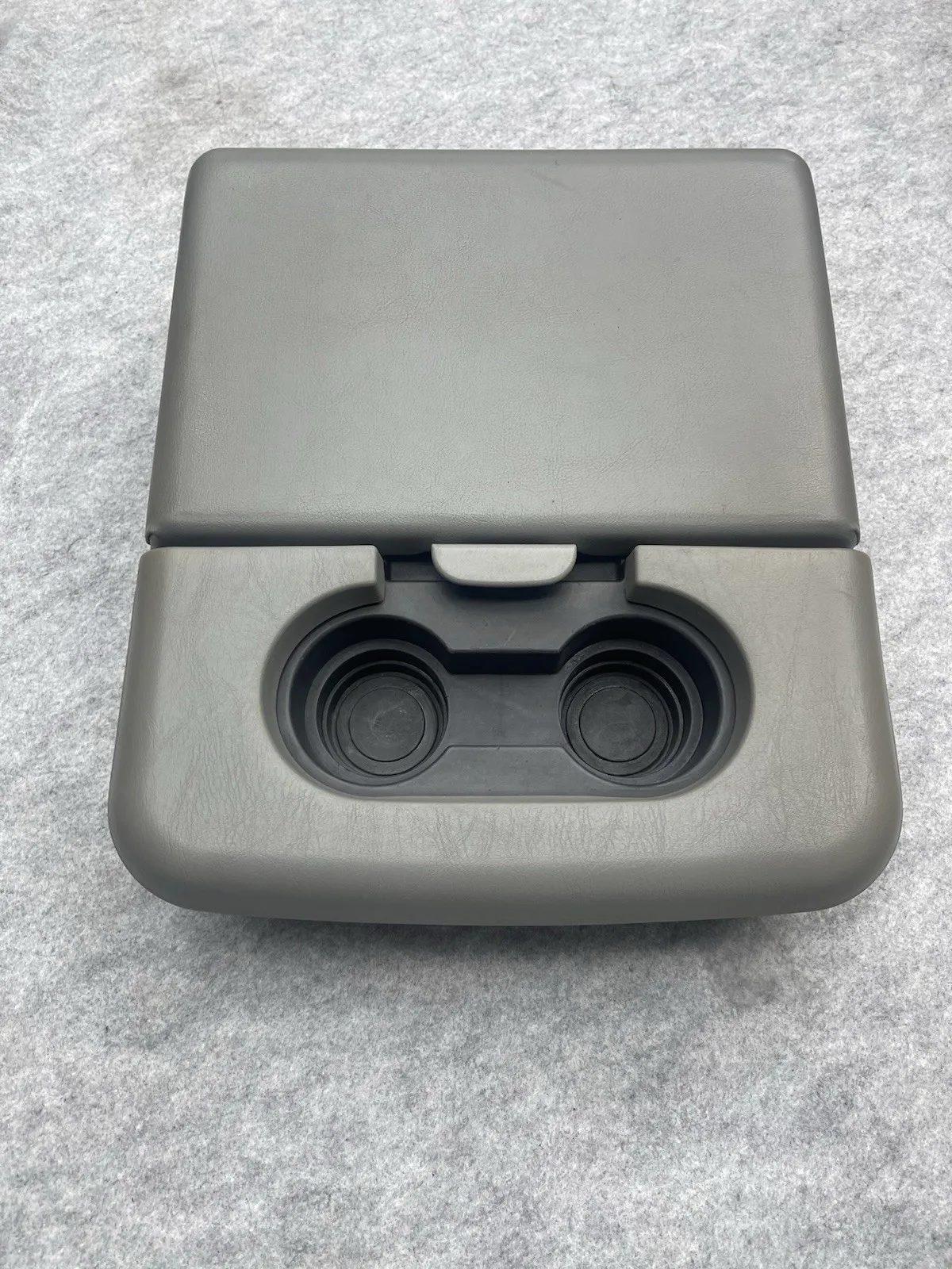 

Ford F250 F350 99-10 Center Console JUMP SEAT Storage Armrest Leather Gray