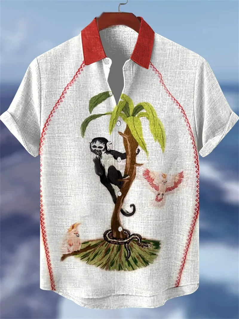 Summer Hawaii 3D Printed Shorts Set Men's Fashion Short Sleeve Shirt Pants Set Men's Sportswear Clothing