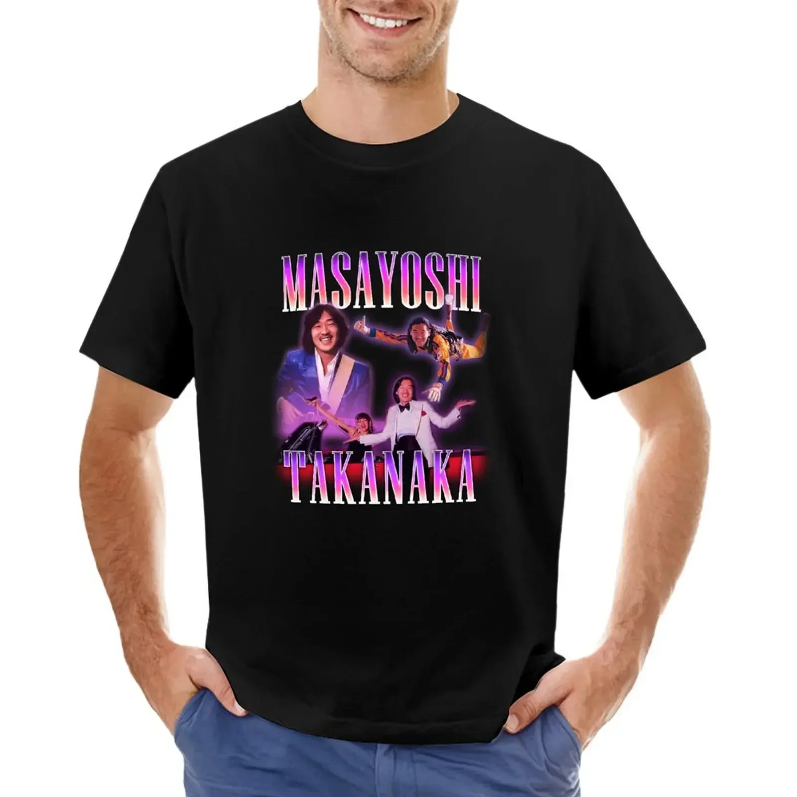 

masayoshi takanaka 90s T-shirt plus sizes for a boy men clothing Hot Sale Crewneck Round Neck Short Sleeve Short Sleeve printing