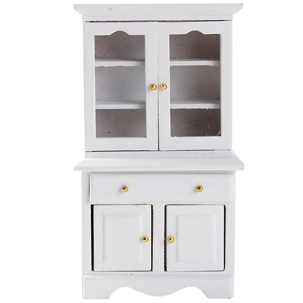 Dolls House Furniture Mini Bookcase Miniature Accessories Dollhouse Bookshelf White