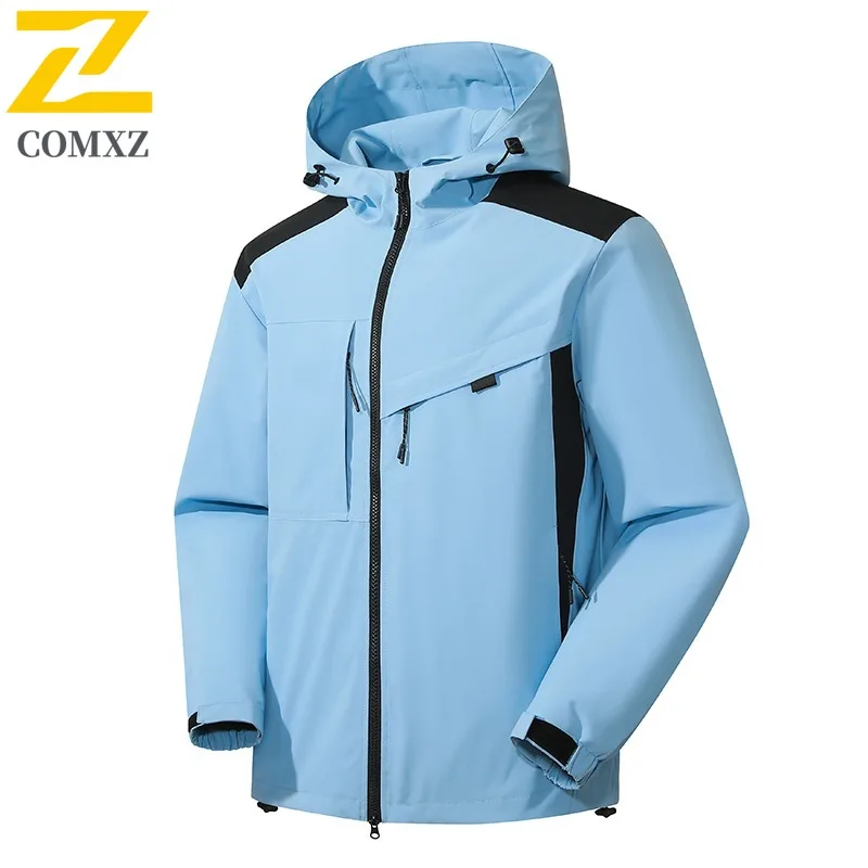 COMXZ 2025 Unisex Waterproof Windproof Jacket Outdoor Mountaineering Breathable Coat