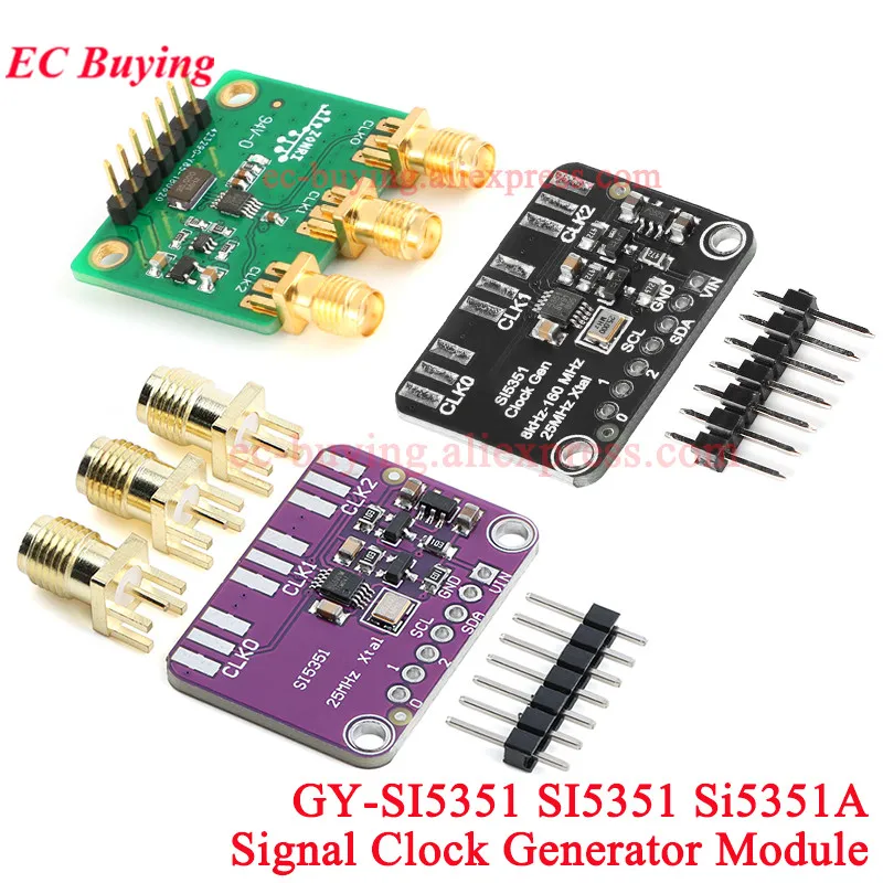 Si5351 Si5351A Clock Generator Breakout Board Precision 8KHz-160MHz 25MHz Crystal Controller Signal I2C Module STM32 Demo Progra